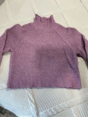 American Eagle Outfitters Lavender Ribbed Mock Neck Sweater